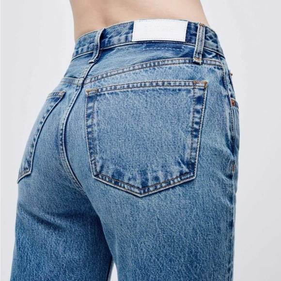 RE/DONE Stove Pipe straight leg jeans in cool blue size 23 - Picture 4 of 10